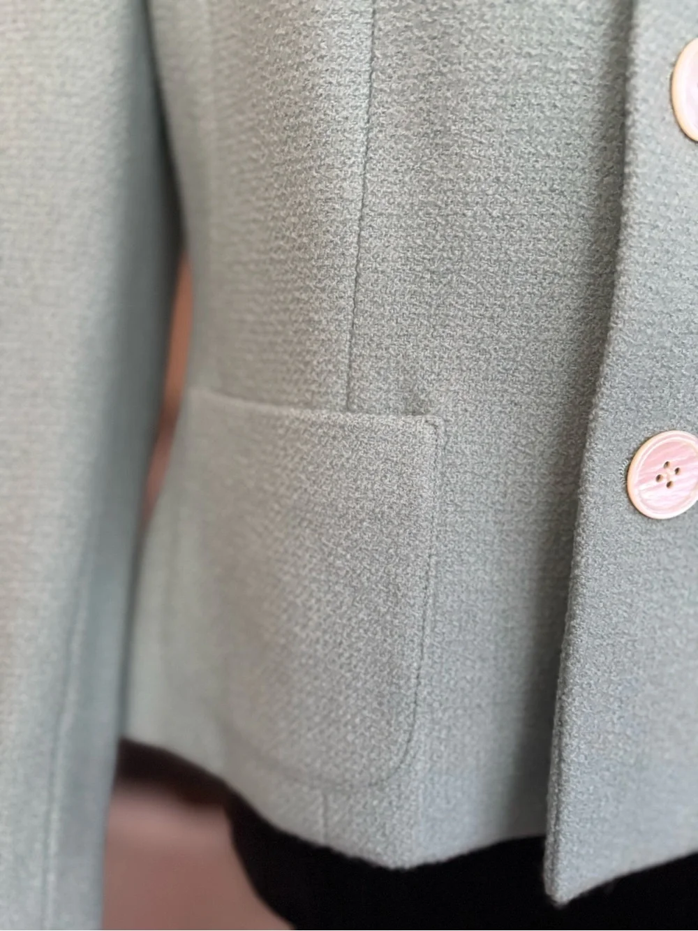 Ralph Lauren Purple Label Women's Mint Tailored Button-Front Blazer Size 8 - Picture 2 of 16